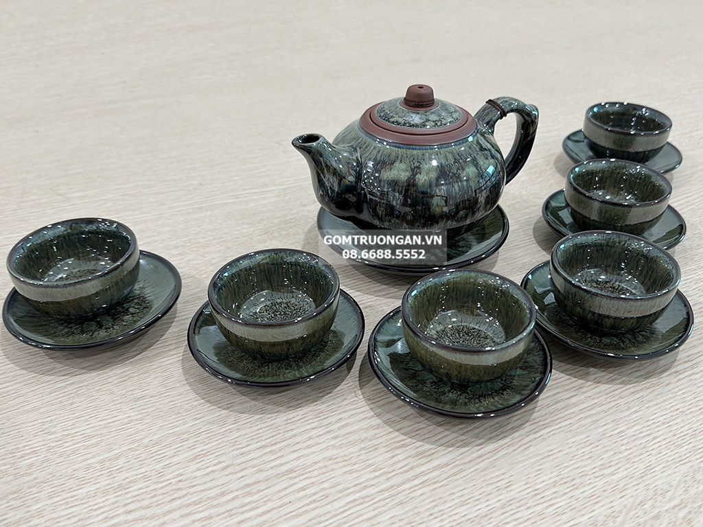 Bộ ấm trà tử sa Lục Thạch nghệ nhân Bát Tràng 2